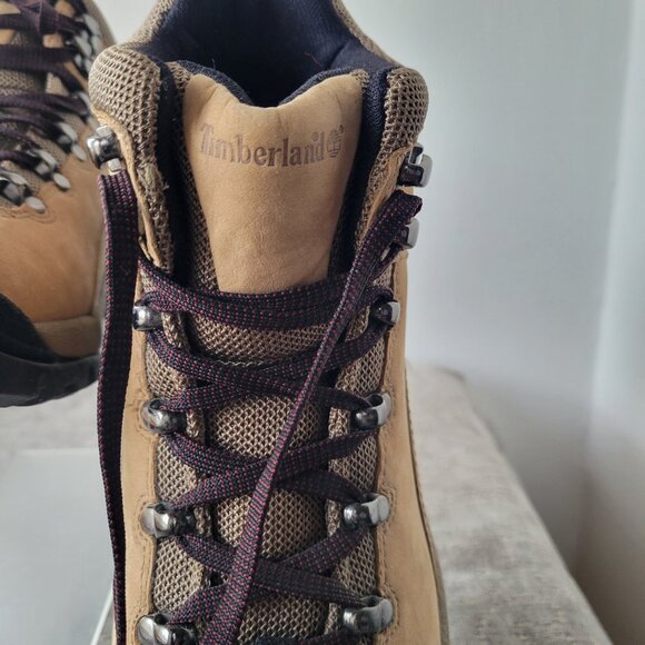 Timberland Boots Women’s Trail Hiking Ankle Bootie Beige Leather (Size 10M) - Picture 3 of 11